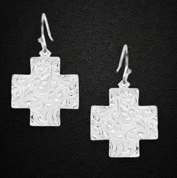 Montana Silversmiths Within the Storm Geometric Fine Silver Earrings NEW! - Picture 6 of 13